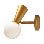 Kit 3 Arandelas Luminária Parede Globo Articulada Dourado