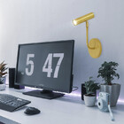 Kit 3 Arandelas Luminária Spot Articulado Leitura Dourado