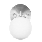 Kit 3 Arandelas Orby Bolinha Escovado + Lampadas 6000k