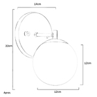 Kit 3 Arandelas Orby Bolinha Escovado + Lampadas 6000k