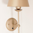 Kit 3 Arandelas Parede Tocheiro Cúpula Metal Botão Champagne