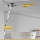 Kit 3 Armários Aéreos Ripado Rainha Branco