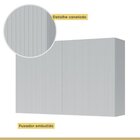 Kit 3 Armários Aéreos Ripado Rainha Branco