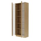 Kit 3 Armários Multiuso De Escritório Com 6 Portas Amendoa