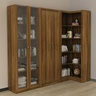 Kit 3 Armários Multiuso De Escritório Nogal