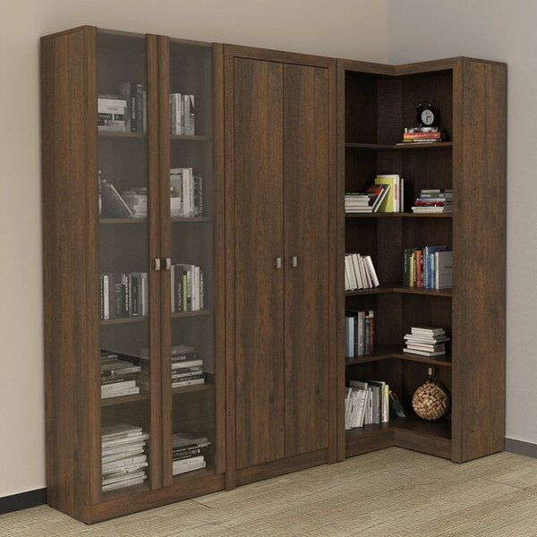 Kit 3 Armários Multiuso De Escritório Rústico