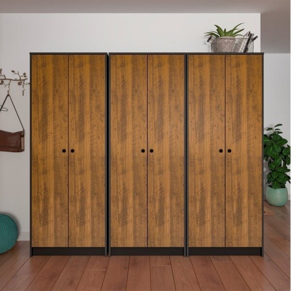 Kit 3 Armários Para Escritório Alto Com 2 Portas Match Yescasa