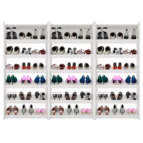 Kit 3 Armários Sapateira Multiuso Paris - Lumil Móveis - Bran