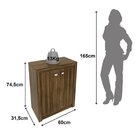 Kit 3 Balcões Me4103 Com 6 Portas E Prateleira 74,5cmx180cm N