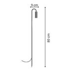 Kit 3 Balizadores Haste Poste Luminária Jardim Marrom 80cm