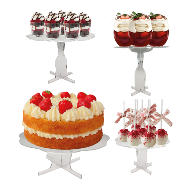 Kit 3 Bandejas De Doces + 1 Boleira De Acrilico Any | Leroy Merlin