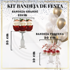 Kit 3 Bandejas De Doces + 1 Boleira De Acrilico Any