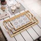 Kit 3 Bandejas Decorativas Azulejo Português Clara