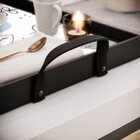 Kit 3 Bandejas Decorativas Folhas Abstrata Preta