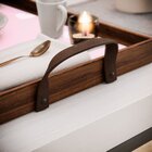 Kit 3 Bandejas Decorativas Fundo Rosa E Coraçãozinho Marrom