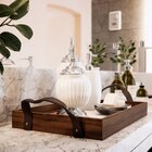 Kit 3 Bandejas Decorativas Montanhas E Folhas Marrom