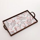 Kit 3 Bandejas Decorativas Ramos Marrom