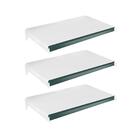 Kit 3 Bandejas Prateleiras 40x73 Ponta Para Gôndolas New Plus