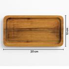 Kit 3 Bandejas Teca 20x10cm Tábua Servir Café Clínica Aperit