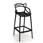 Kit 3 Banqueta Alta Allegra Com Encosto Design Cozinha/bancad