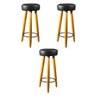 Kit 3 Banqueta Alta Astra Bar Balcão Bistrô Courino Preta