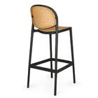 Kit 3 Banqueta Alta Com Encosto Roma Em Polipropileno Cozinha