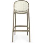 Kit 3 Banqueta Alta Com Encosto Roma Em Polipropileno Cozinha