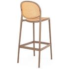 Kit 3 Banqueta Alta Com Encosto Roma Em Polipropileno Cozinha