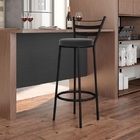 Kit 3 Banqueta Alta Dubai Preto Fosco Fabone Móveis - Preto