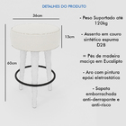 Kit 3 Banqueta Média Cozinha 60cm Estofada Marrom Café Madeir