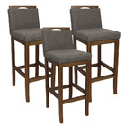Kit 3 Banqueta Para Cozinha Americana Gourmet Avelã Larissa