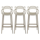 Kit 3 Banquetas Allegra Nude