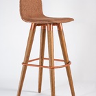 Kit 3 Banquetas Alta 4 Pés De Madeira Para Balcão De Cozinha