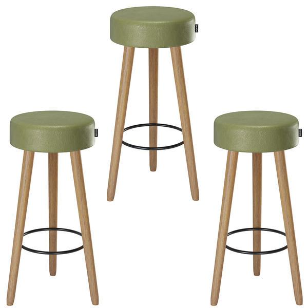 Kit 3 Banquetas Alta 70 Cm Cozinha Pés Palito Londres Preto S