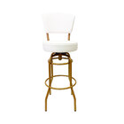 Kit 3 Banquetas Alta Bar Giratória Com Encosto Cor Dourado Fo