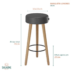 Kit 3 Banquetas Alta Estofada 70 Cm Pés Palito P/ Área Gourme