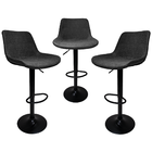 Kit 3 Banquetas Alta Estofada Para Bar Balcão Cozinha America