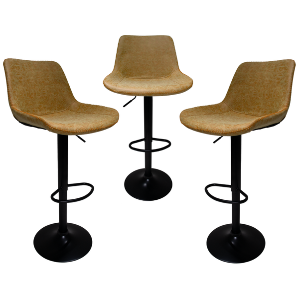 Kit 3 Banquetas Alta Estofada Para Bar Balcão Cozinha America