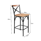 Kit 3 Banquetas Alta Industrial Paris Base Alumínio Com Encos