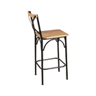 Kit 3 Banquetas Alta Industrial Paris Base Alumínio Com Encos