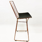 Kit 3 Banquetas Alta Para Cozinha Bertoia Retrô Cor Cobre Ass