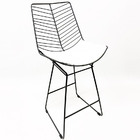 Kit 3 Banquetas Alta Para Cozinha Bertoia Retrô Cor Grafite A