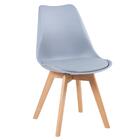 Kit - 3 Banquetas Altas + 6 Cadeiras Estofadas Leda Cinza Cla