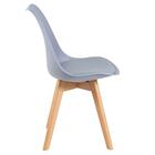 Kit - 3 Banquetas Altas + 6 Cadeiras Estofadas Leda Cinza Cla