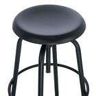 Kit 3 Banquetas Altas Cozinha Giratória Flint Industrial Loft