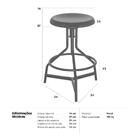 Kit 3 Banquetas Altas Cozinha Industrial Loft Aço Giratória Y