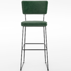 Kit 3 Banquetas Altas Cozinha Sala Jantar Base Em Aço Fixa Al