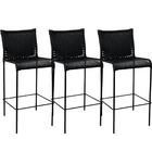 Kit 3 Banquetas Altas De Alumínio Laguna Preto 70cm Aluminium