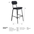 Kit 3 Banquetas Altas Estofadas Industrial Retro Boston