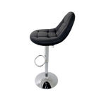 Kit 3 Banquetas Altas Regulável Encosto Estofado Para Cozinha